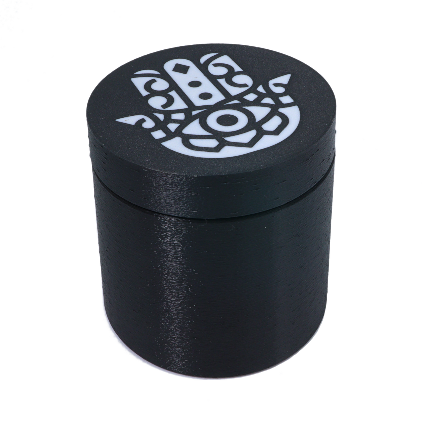 Hamsa hand ornate in white 16 ounce Stash Jar