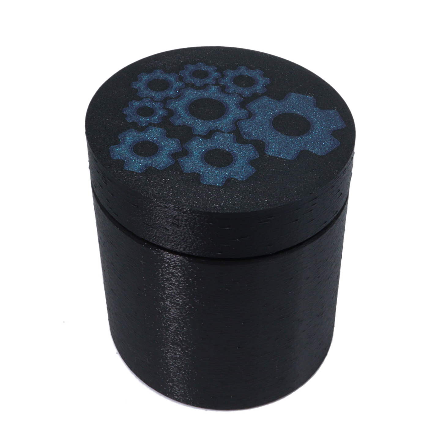 Gears in solid Blue 16 ounce Stash Jar