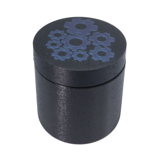 Gears in solid Blue 16 ounce Stash Jar