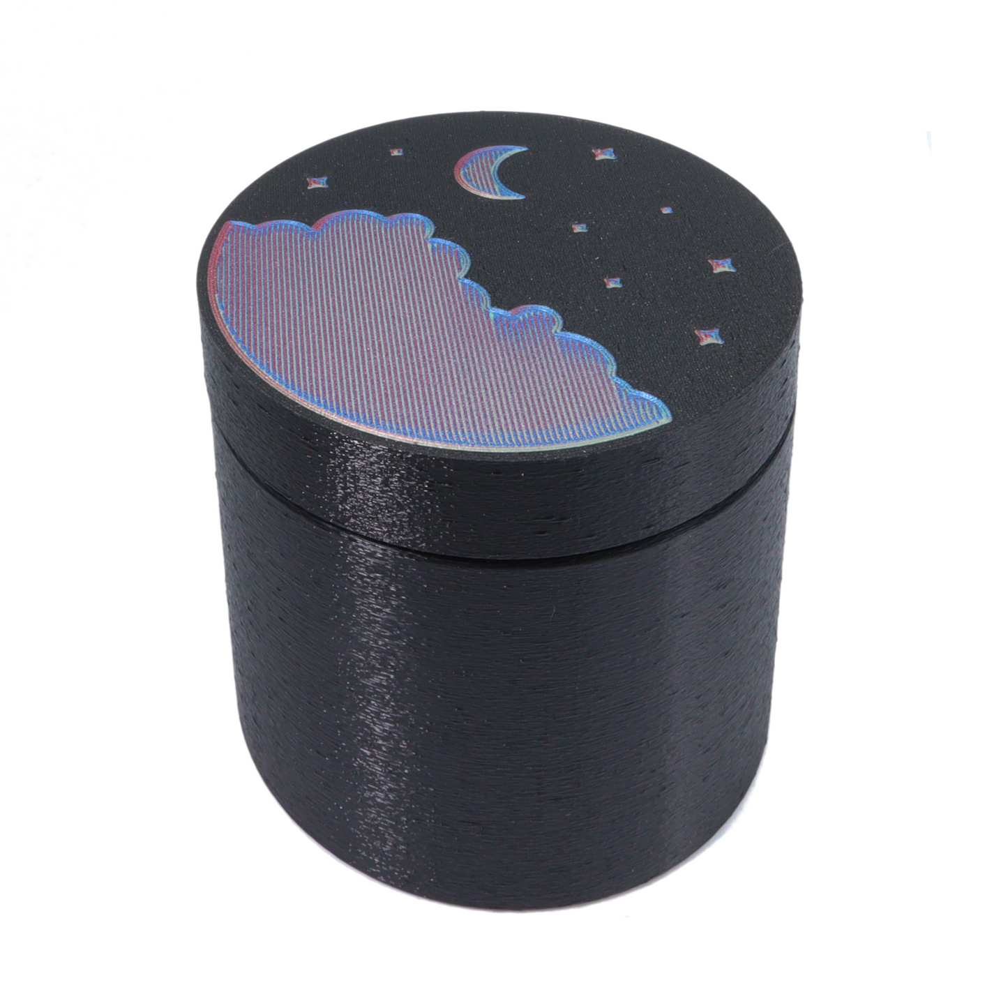 Moonscape rainbow static 16 ounce Stash Jar