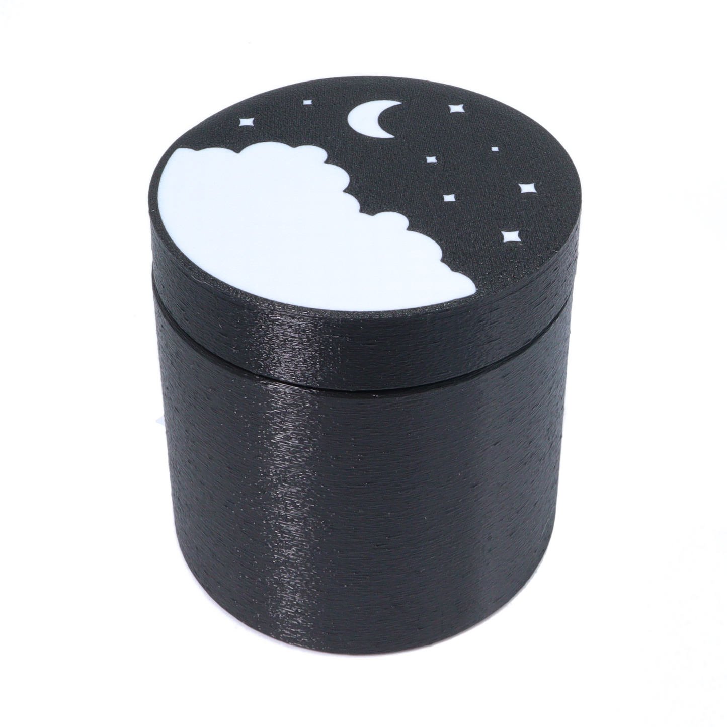Moonscape in white 16 ounce Stash Jar