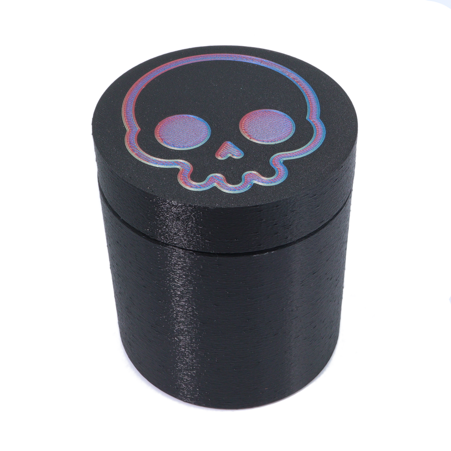 Skull rainbow static 16 ounce Stash Jar
