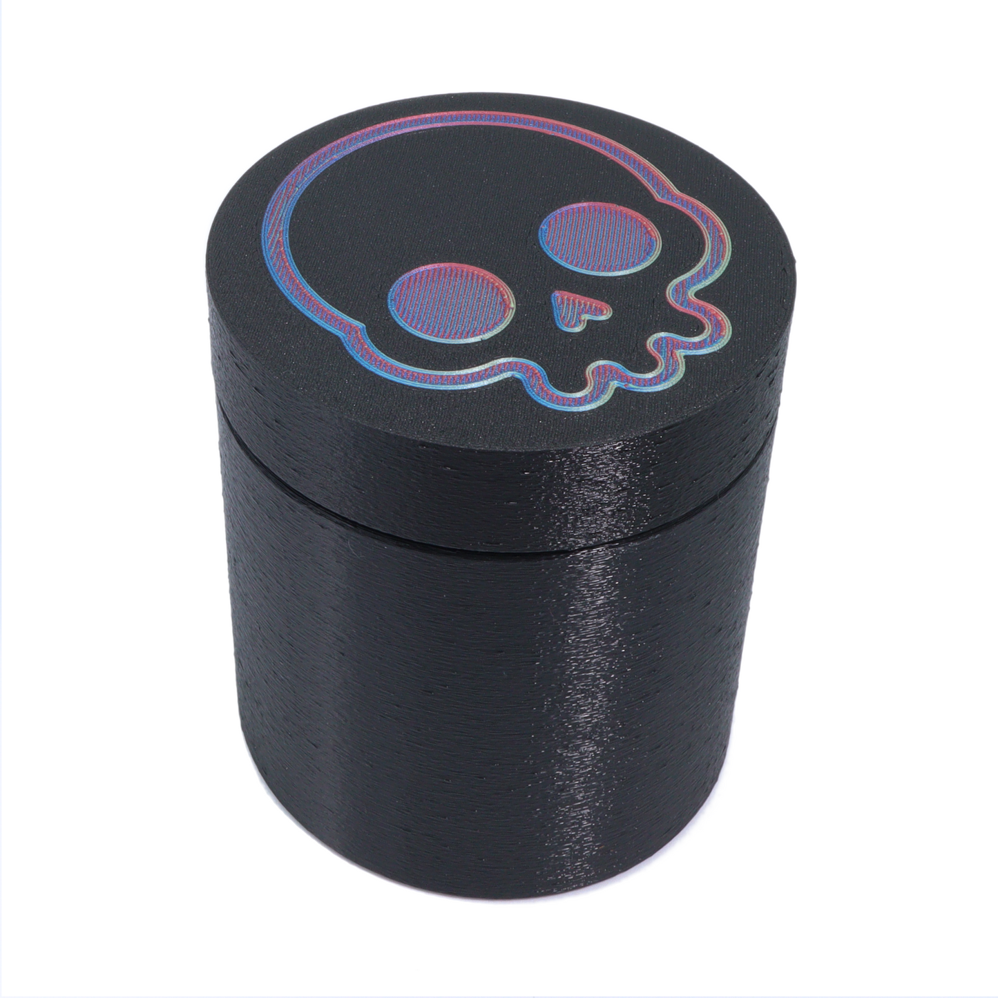 Skull rainbow static 16 ounce Stash Jar